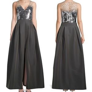 Sachin & Babi Sequin Sleeveless Gown (Size 8)